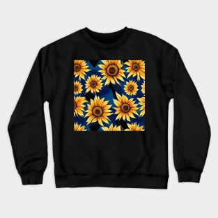 Sunflower  mural Art Crewneck Sweatshirt